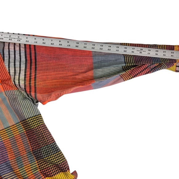 Vintage Mondo di Marco Florida Colors Baggy Shirt Italy Flat Pockets - Picture 8 of 9